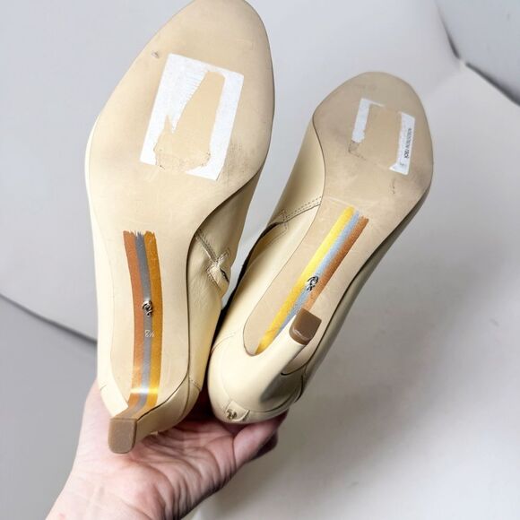 Sam Edelman Shauna Cream Heeled Tall Leather Boots Size 8.5 - Picture 11 of 12